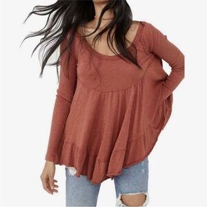 Free People Sundae Tee in Gingersnap Small